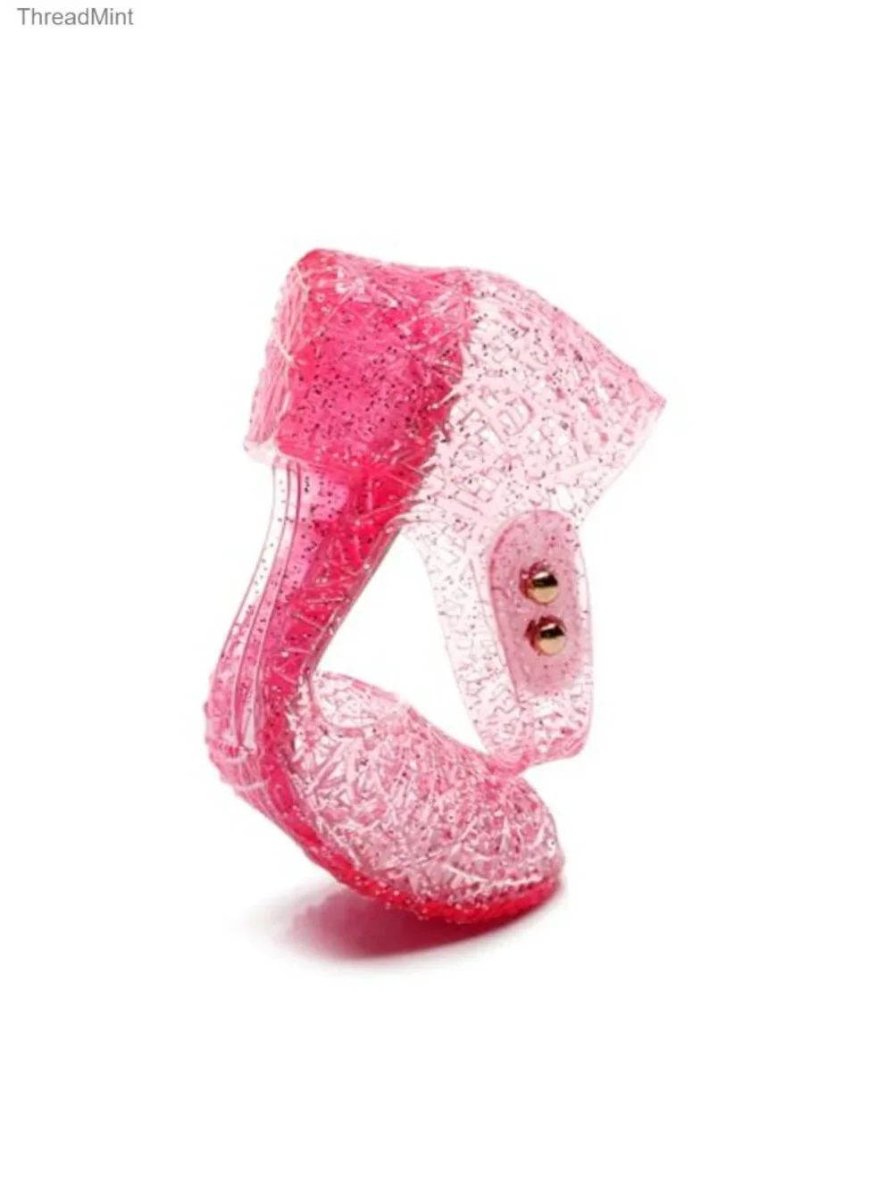 Closed Toe Jelly Sandals, Adjustable Buckle Princess Water Shoes, PVC Flat